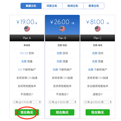 選擇主機配置
