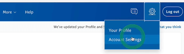 點“Account Settings”